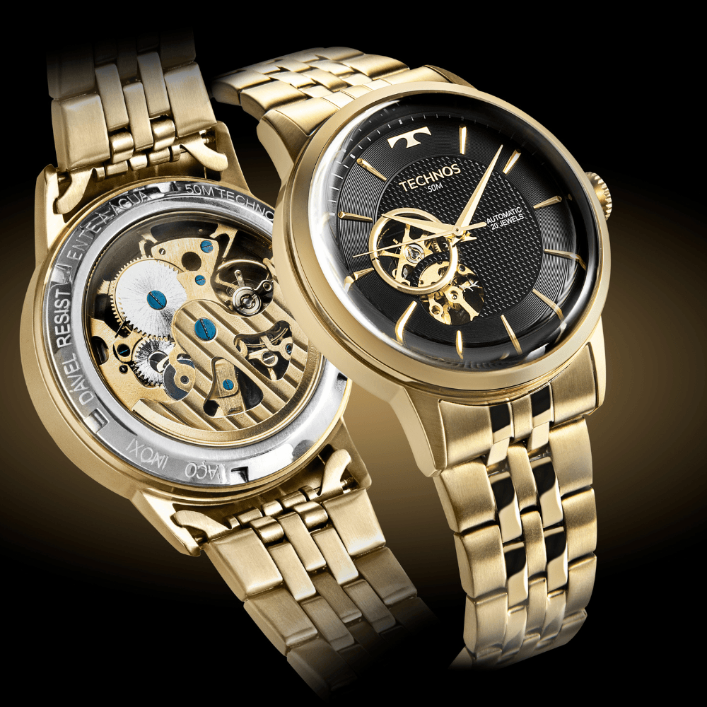Relógio Technos Masculino Automatico Dourado - G3265AU/1P